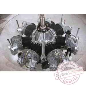 Table moteur radial continental poli avec support Arteinmotion AIR-TAV0052