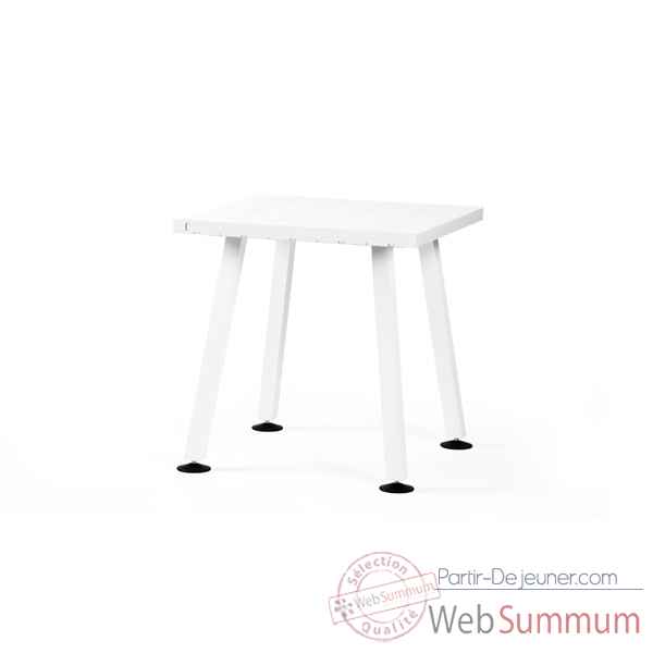 Table bar marina cadre en acier laqué blanc + plateau de table en fibre de verre blanc Extremis -MTA5W0072