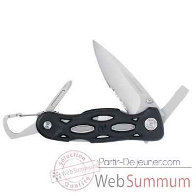 LEATHERMAN-830369-Couteau modele e303, lame mi-crantee, couteau ferme 9,84 cm, garantie 25 ans.