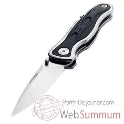 LEATHERMAN-830360-Couteau modèle e304x, lame droite, couteau fermé 9,84 cm, garantie 25 ans.