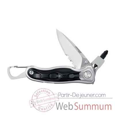LEATHERMAN-830433-Couteau modèle e307x, lame mi-crantée, couteau fermé 9,84 cm, étui nylon, garantie 25 ans.