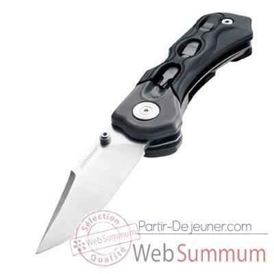 LEATHERMAN-830436-Couteau modèle h502x, lame droite, couteau fermé 11,43 cm, étui en nylon, garantie 25 ans.